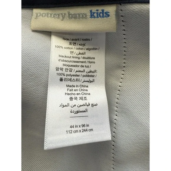 Pottery Barn Kids Curtain Panel Set 44x96 Rugby Blackout Red Blue Nautical